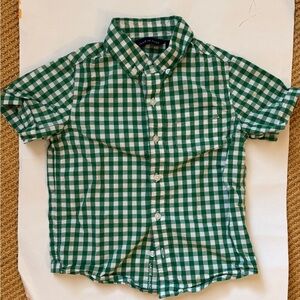 Janie and Jack Kids Green Checkered Shirt